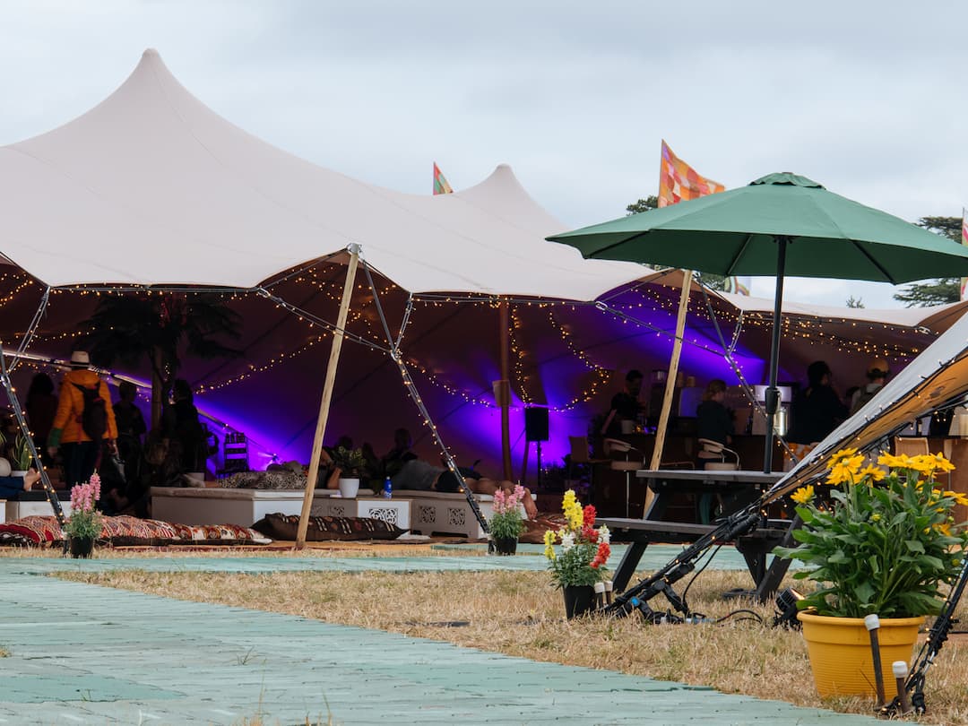 Stretch tent at festival